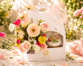 Load image into Gallery viewer, Flower Cake Box 🌸 | Cake + Fresh Floral Arrangement