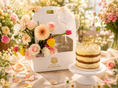 Load image into Gallery viewer, Flower Cake Box 🌸 | Cake + Fresh Floral Arrangement
