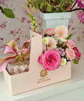 Load image into Gallery viewer, Bloom & Cake Gift Box 🌸 | Cake + Fresh Floral Arrangement
