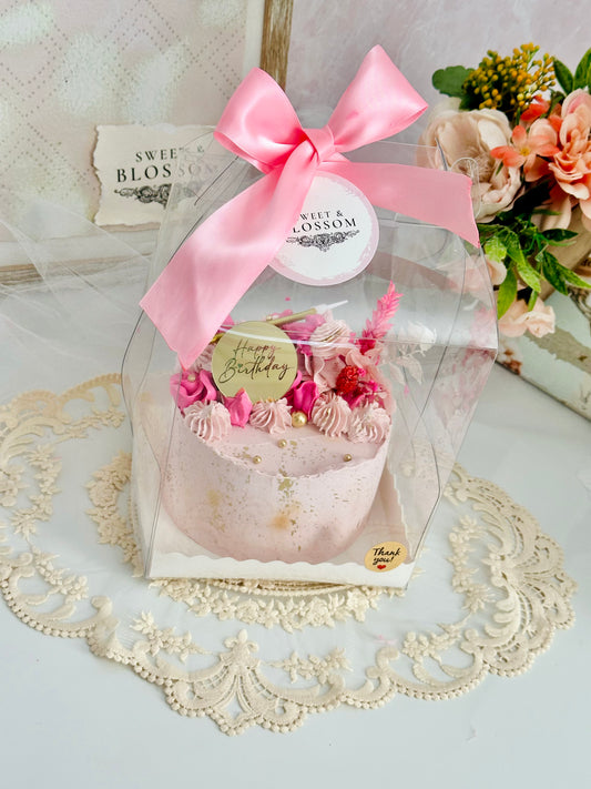 Pink Floral Mini Cake